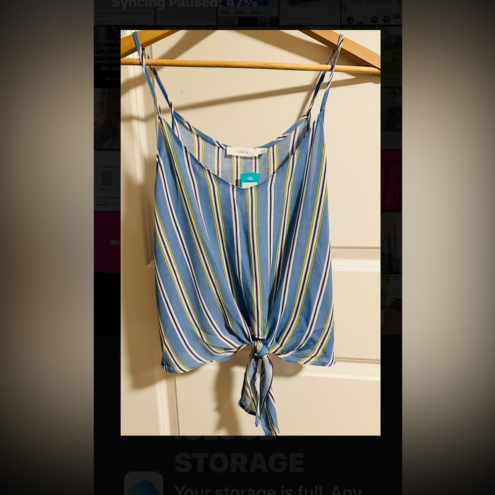 Lush Blue Striped Women's Top